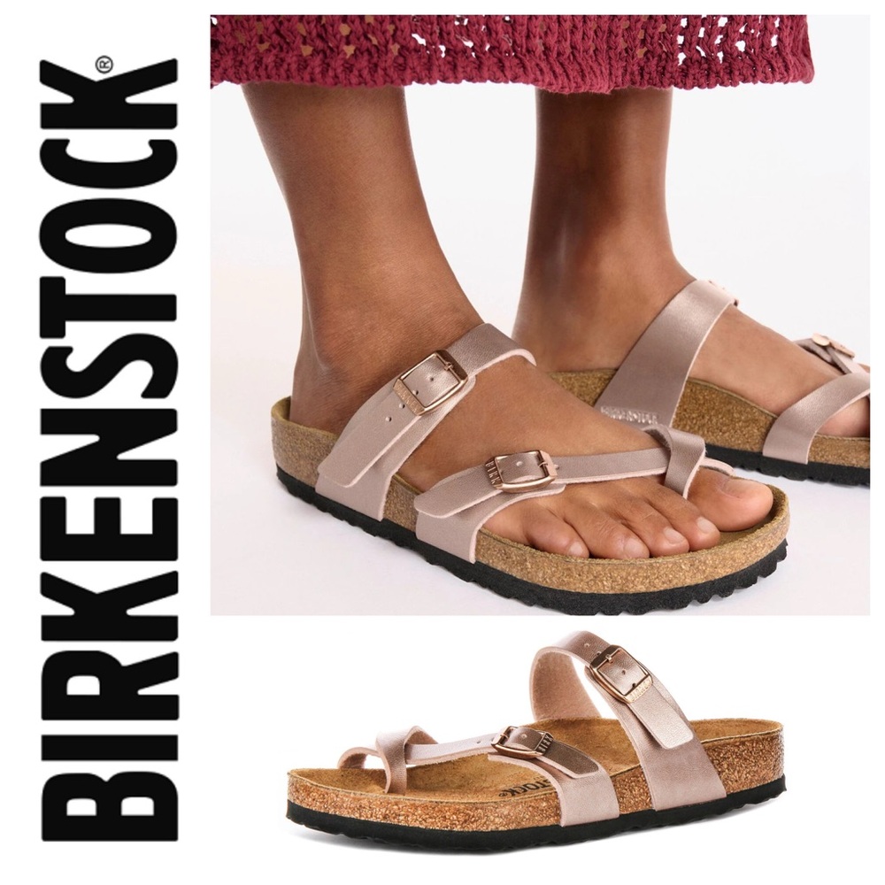 NWT Birkenstock Mayari Birko-Flor Sandals in Copper